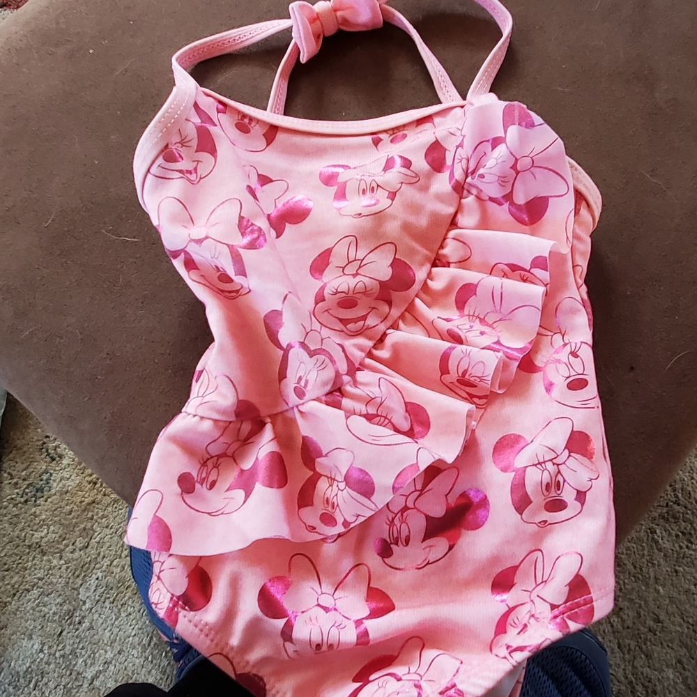 Pretty ruffled Minnie Mouse one piece